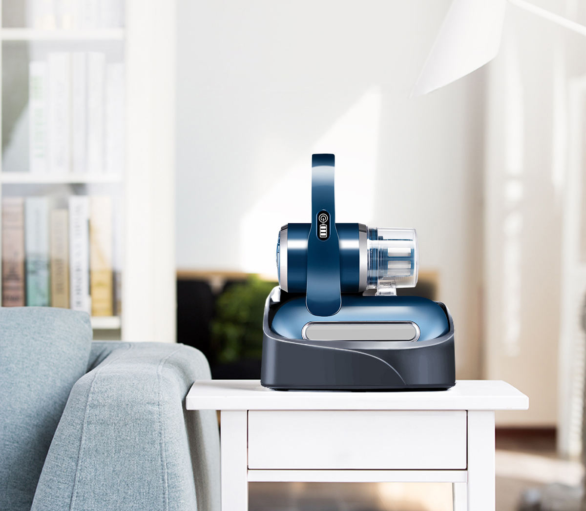 Mamibot vezeték nélküli kézi UV, atkaírtó porszívó, Dust Mite Vacuum Cleaner UVlite 200, kék