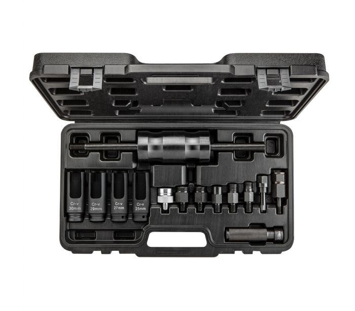 NEO Tools 11-883 Befecskendezőfej kihúzó készlet csúszó kalapáccsal 14db
