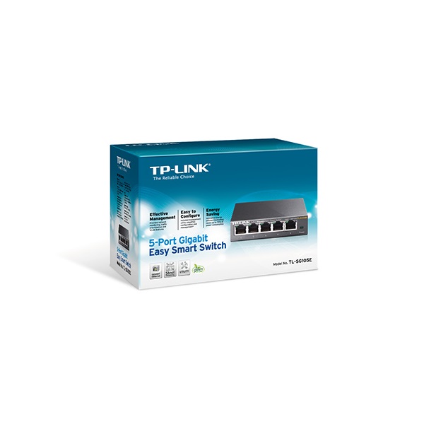 TP-Link TL-SG105E 10/100/1000Mbps 5 portos Gigabit Easy Smart Switch TP-Link TL-SG105E 10/100/1000Mbps 5 portos Gigabit Easy Smart Switch