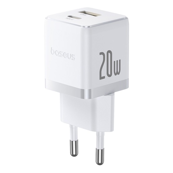 Baseus Palm USB-A/C Adapter 20W Fehér