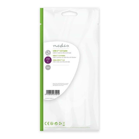 Nedis CCGP60750BK10 USB 2.0 KÁBEL