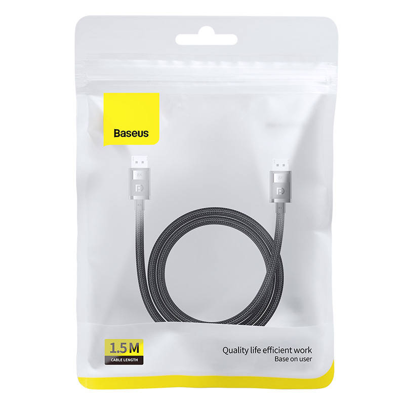 DP 8K to DP 8K cable Baseus High Definition 1,5 m (black)