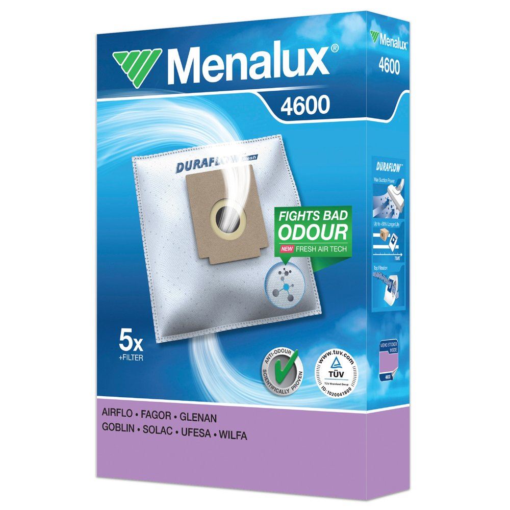 Menalux 4600 szintetikus porzsák 5db Menalux 4600 szintetikus porzsák 5db
