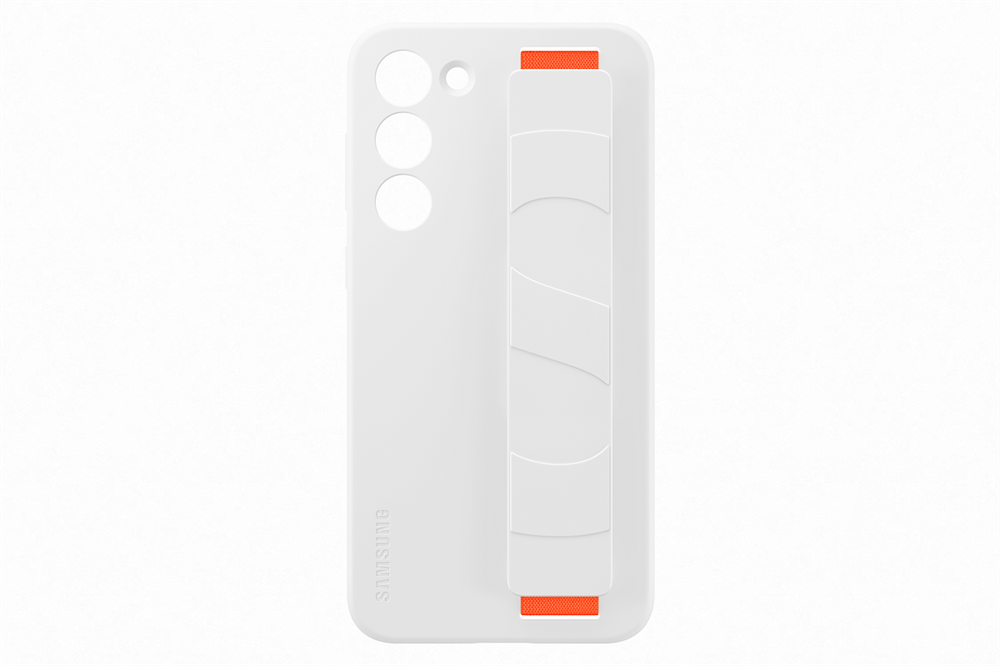 	Samsung Galaxy S23+ szilikontok szíjjal fehér 