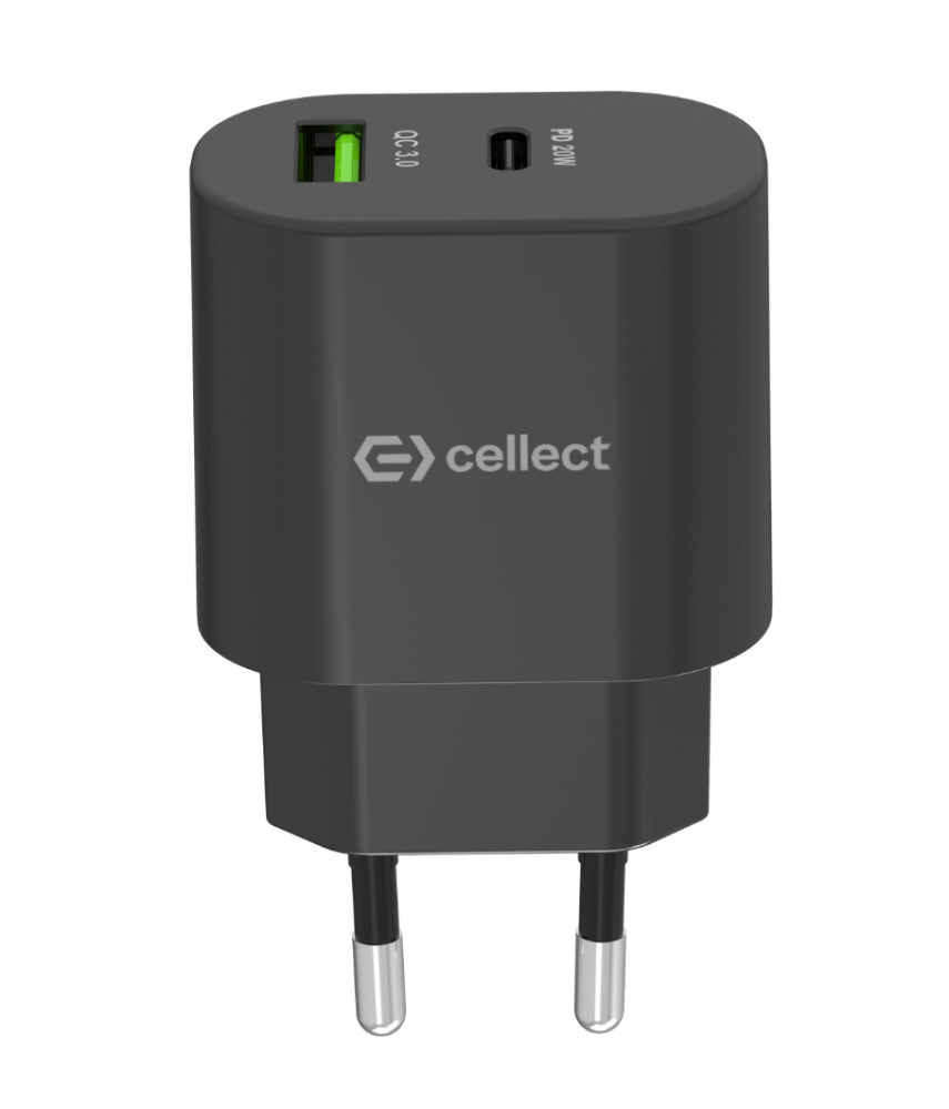 Hálózati gyorstöltő adapter 20W, Fekete