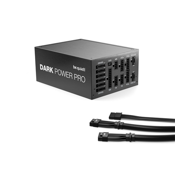 Be Quiet! Dark Power Pro 13 1600W 80+ Titanium (PCIe 5.0) ventillátorral dobozos tápegység