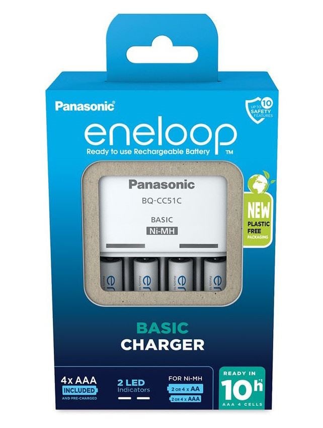 Panasonic Eneloop K-KJ51MCD04E akkumulátor töltő időzítővel + 4db AAA 800mAh akkumulátor Panasonic Eneloop K-KJ51MCD04E akkumulátor töltő időzítővel + 4db AAA 800mAh akkumulátor