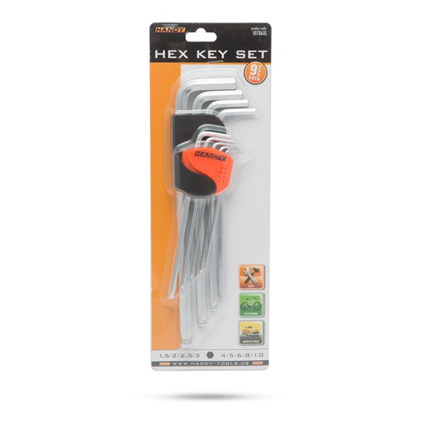HANDY 10786XL Króm-vanádium imbuszkulcs készlet HANDY 10786XL Króm-vanádium imbuszkulcs készlet