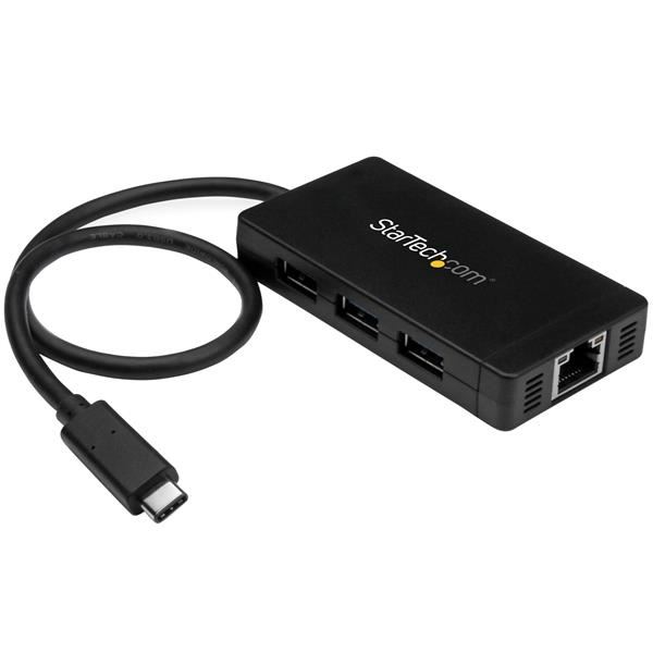 StarTech.com USB/Ethernet Combo Hub (HB30C3A1GE) StarTech.com USB/Ethernet Combo Hub (HB30C3A1GE)