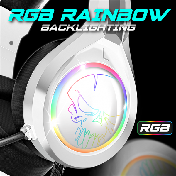 Spirit of Gamer PRO-H8 RGB Fejhallgató  Fehér 