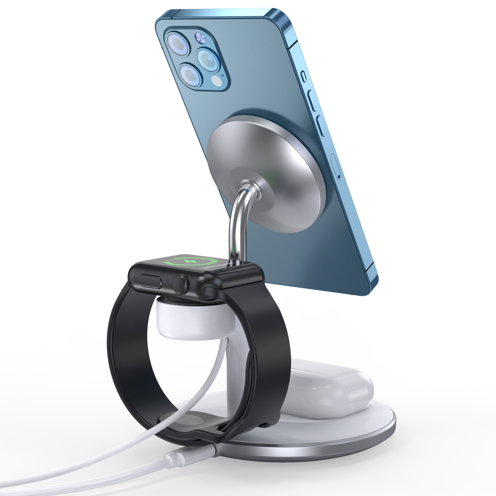 Choetech 15W  3-1ben Wireless mobil  mágneses gyorstöltő töltő