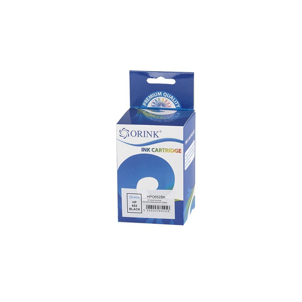 Orink utángyártott HP 652/F6V25AE tintapatron fekete (HPO652BK)