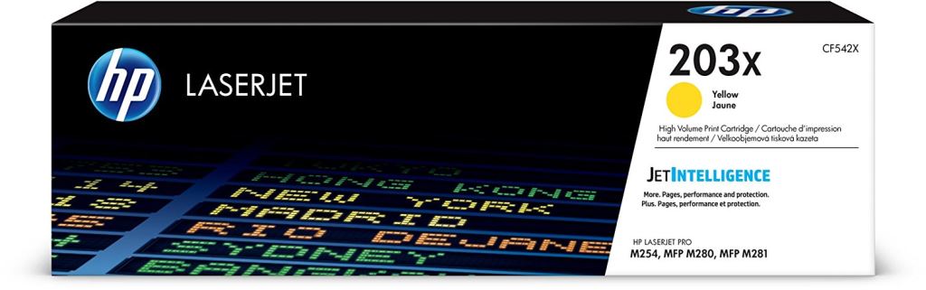 HP CF542X nagy kapacitású toner sárga (203X) HP CF542X nagy kapacitású toner sárga (203X)