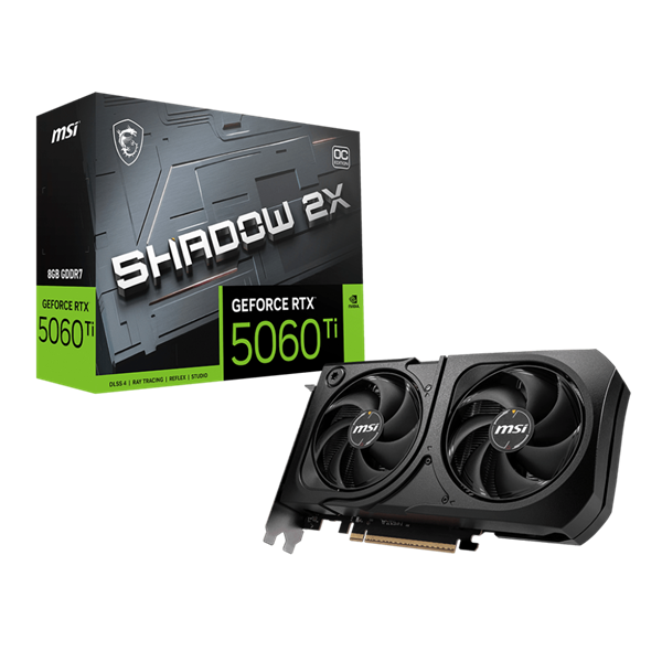 MSI PCI-Ex16x nVIDIA RTX 5060 Ti SHADOW 2X PLUS 8GB DDR7 OC BULK Videokártya