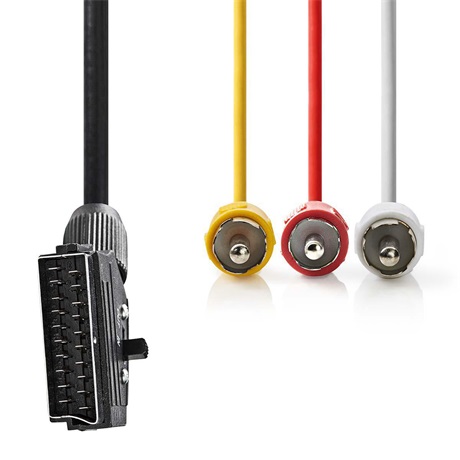 Nedis CVGP31130BK20 KAPCSOLHATÓ SCART-KÁBEL 2 M
