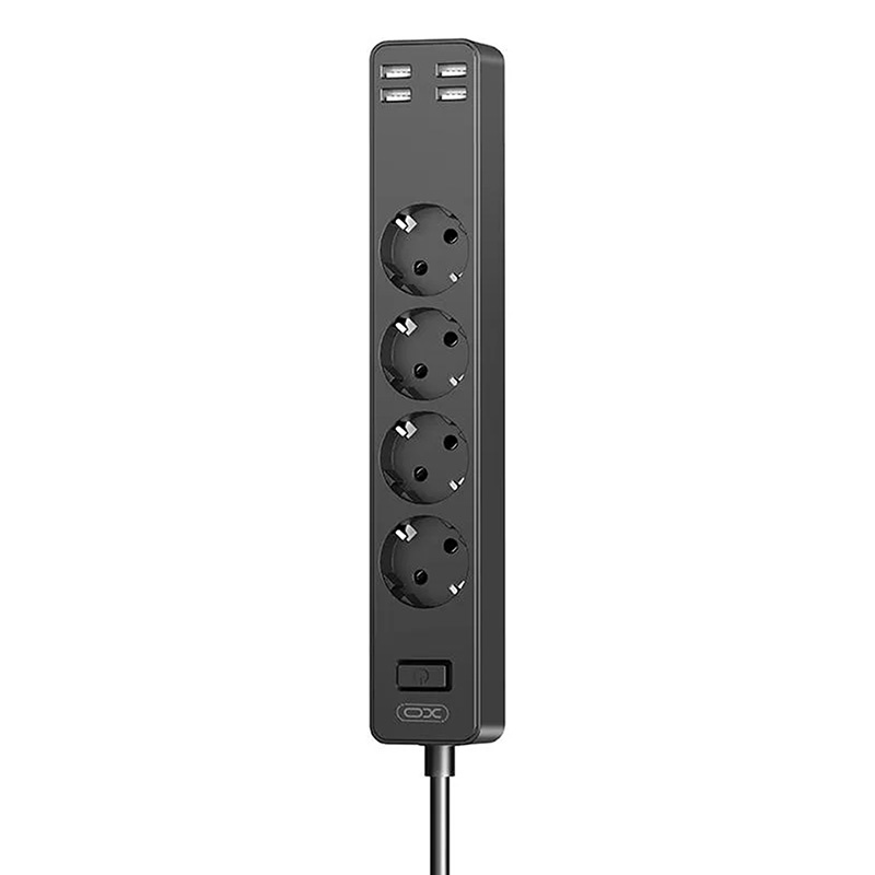 XO WL10 4USB 1.8m-es hálózati szalag Fekete 