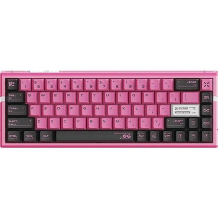 ATK RS6 Ultra Sakura Warrior USB-C  gaming mechanikus billentyűzet Rózsaszín-fekete ANGOL