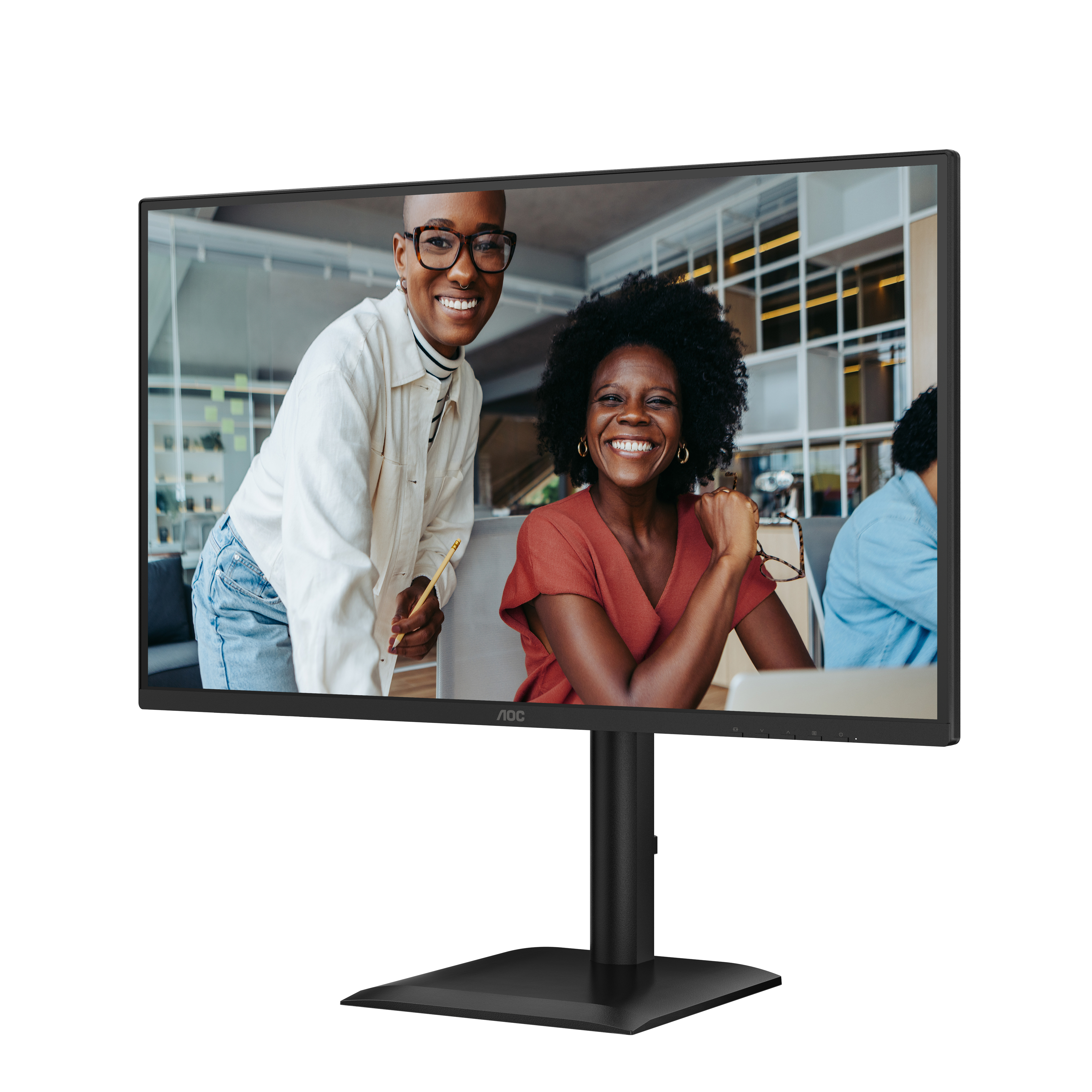 AOC 27" Q27E4U Monitor - 2560x1440, QHD, LED, IPS, 120Hz, 4ms, Pivot, Fekete