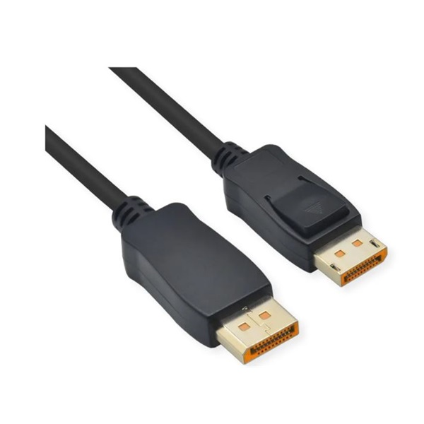 Roline Kábel DisplayPort 2.1 DP - DP, 10k@60Hz, HDR, 54Gbit/s, UHBR13.5, M/M,  5m, fekete (11.04.6024-10)