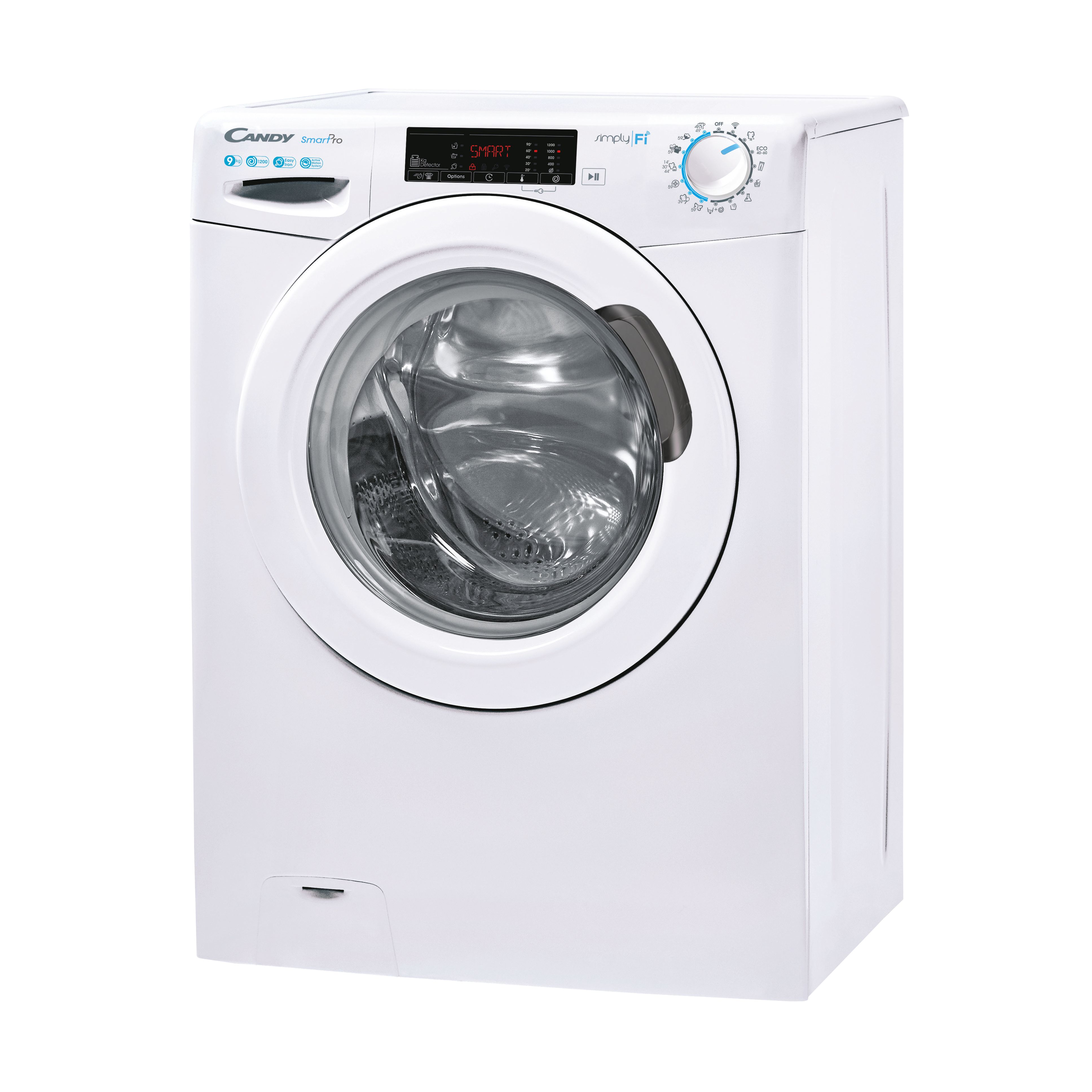 Candy CSO 1295TW4/1-S Elöltöltős mosógép - 9 kg, 1200 ford./perc, B Energiaosztály, Gőz program,  WiFi+BT