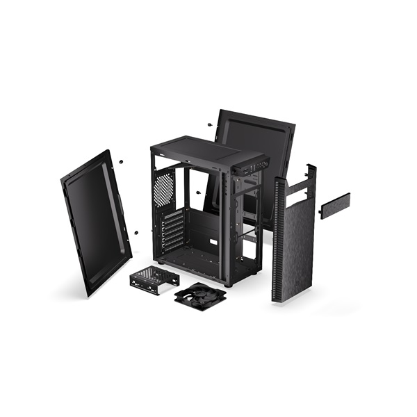 Endorfy Armis 100 Solid ATX /micro ATX/ITX 2xUSB3.0 1x12cm ventilátor  safeguard Számítógépház  Fekete 
