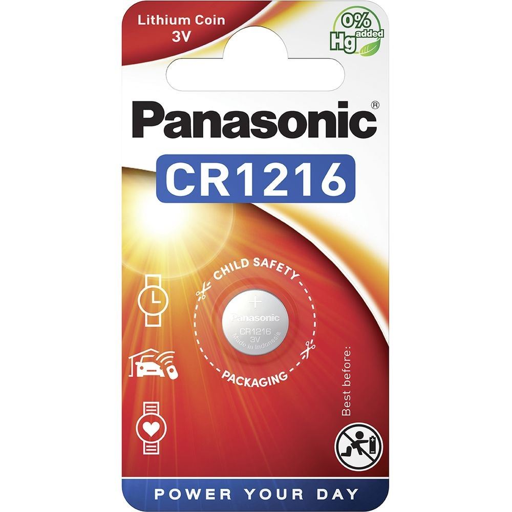 Panasonic 3V Lítium gombelem (1 db/bliszter) (CR-1216EL/1B) Panasonic 3V Lítium gombelem (1 db/bliszter) (CR-1216EL/1B)
