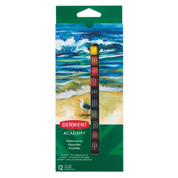 Derwent Academy 12x12ml vízfesték készlet