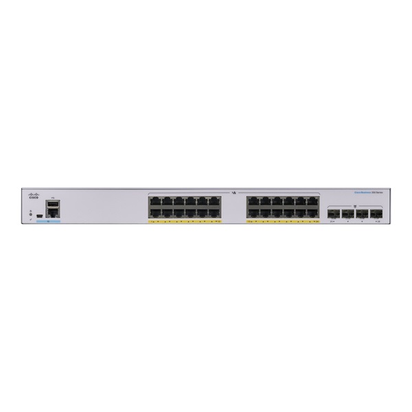 Cisco CBS350-24P-4G-EU 24 Port Gigabit PoE+ + 4 SFP Switch Cisco CBS350-24P-4G-EU 24 Port Gigabit PoE+ + 4 SFP Switch