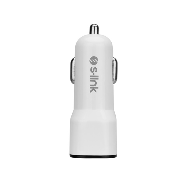 S-Link   SL-EC30M  USB 5V/2.4A/3,4A 17W Micro usb 1 m adat+töltőkábel Autós töltő fehér 