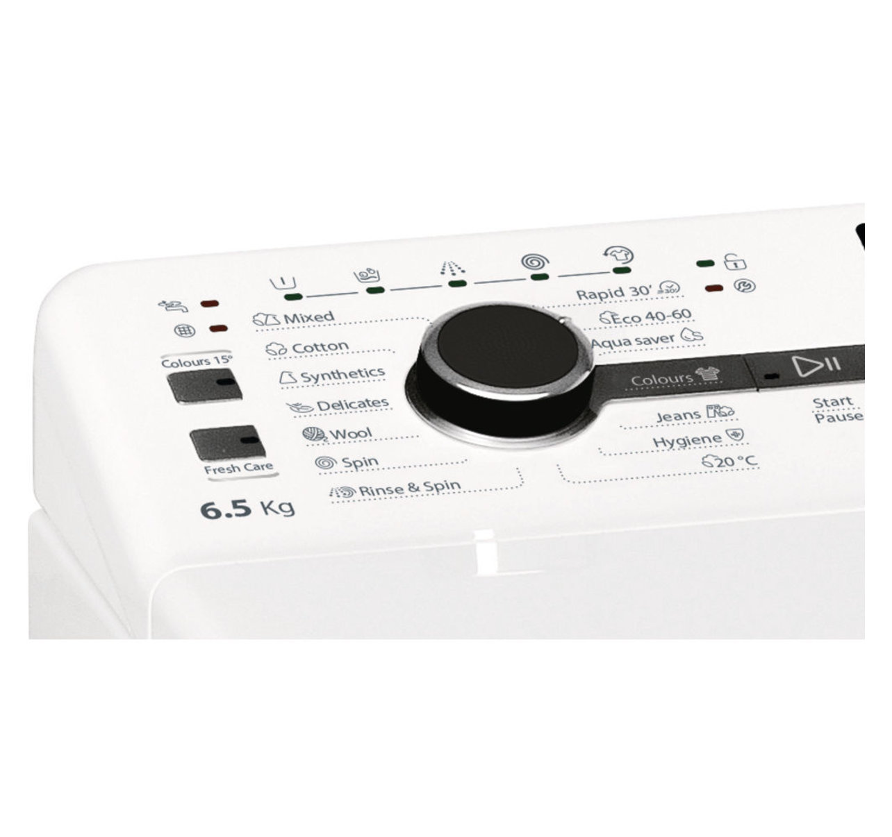 Whirlpool TDLRB 65242BS EU/N Felültöltős mosógép - 6,5 kg, 1200 ford./perc, C Energiaosztály, 6. Érzék szenzortechnológia