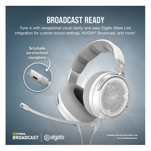 CORSAIR Vezetékes Headset  VIRTUOSO PRO Gaming True-To-Life audio Fehér