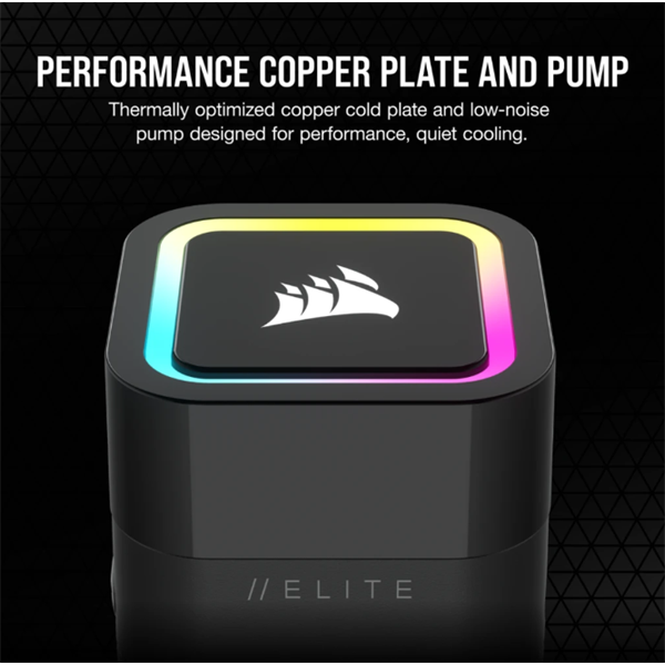 CORSAIR H100x ELITE, 240mm Radiator, Liquid CPU Hűtő