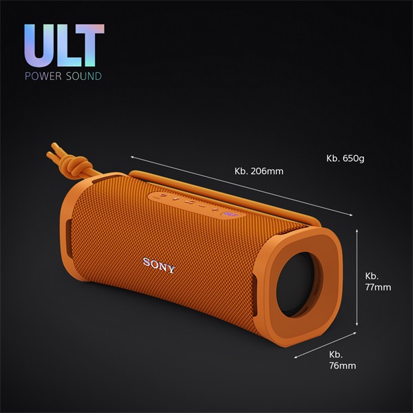 Sony SRSULT10D.CE7 ULT FIELD 1 hordozható vezeték nélküli Bluetooth hangszóró Narancssárga 