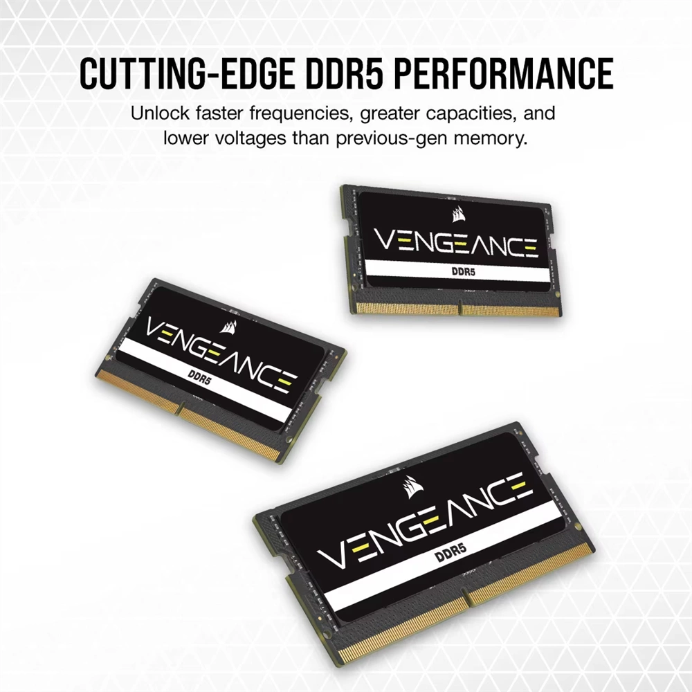 Corsair 32GB DDR5 5200MHz SODIMM Vengeance Memória Fekete