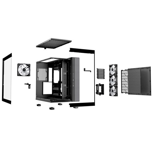 Be Quiet! LIGHT BASE 600 LX Black  ATX edzett üveg oldallap fekete Számítógépház  