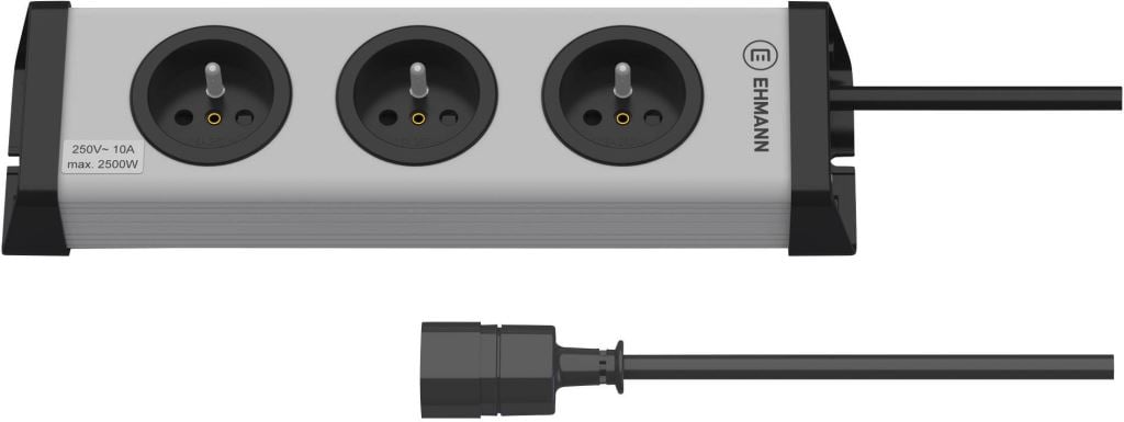 Ehmann 0200x02032308 Elosztó üzemi eszközökhöz Szürke, Fekete Hidegkészülék dugó 1,5m Ehmann 0200x02032308 Elosztó üzemi eszközökhöz Szürke, Fekete Hidegkészülék dugó 1,5m