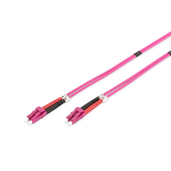 DIGITUS duplex 2xLC + 2xLC MM OM4 50/125µ 1m optikai patch kábel DIGITUS duplex 2xLC + 2xLC MM OM4 50/125µ 1m optikai patch kábel
