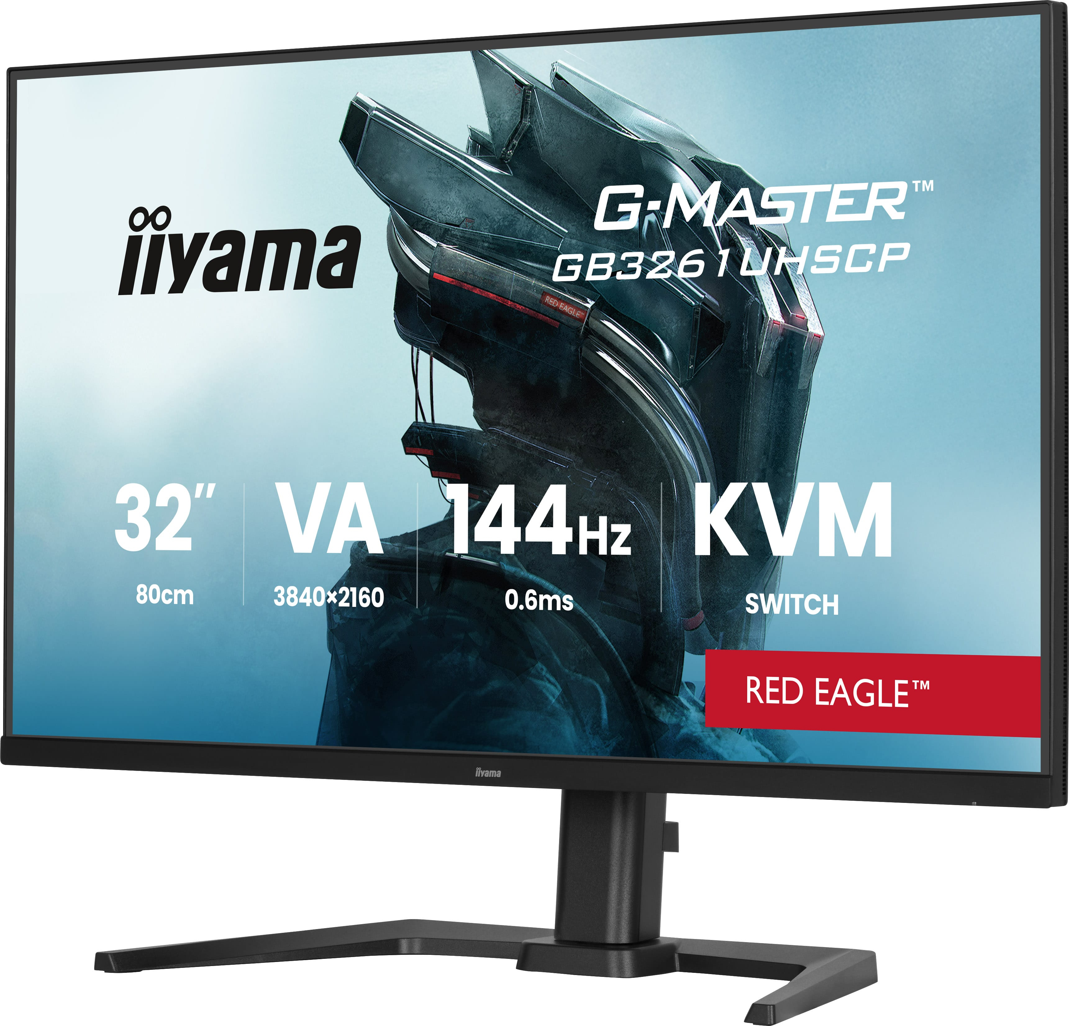 iiyama 31,5" G-Master GB3261UHSCP-B1 LED Monitor - 3840x2160, 4K, VA, 144Hz, 0,6ms,  Hangszóró,  Gamer,  Fekete