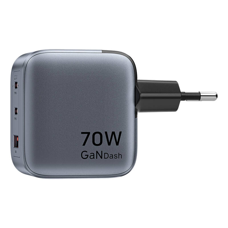 Vention GaN USB-C+C+A 70W töltő Szürke 