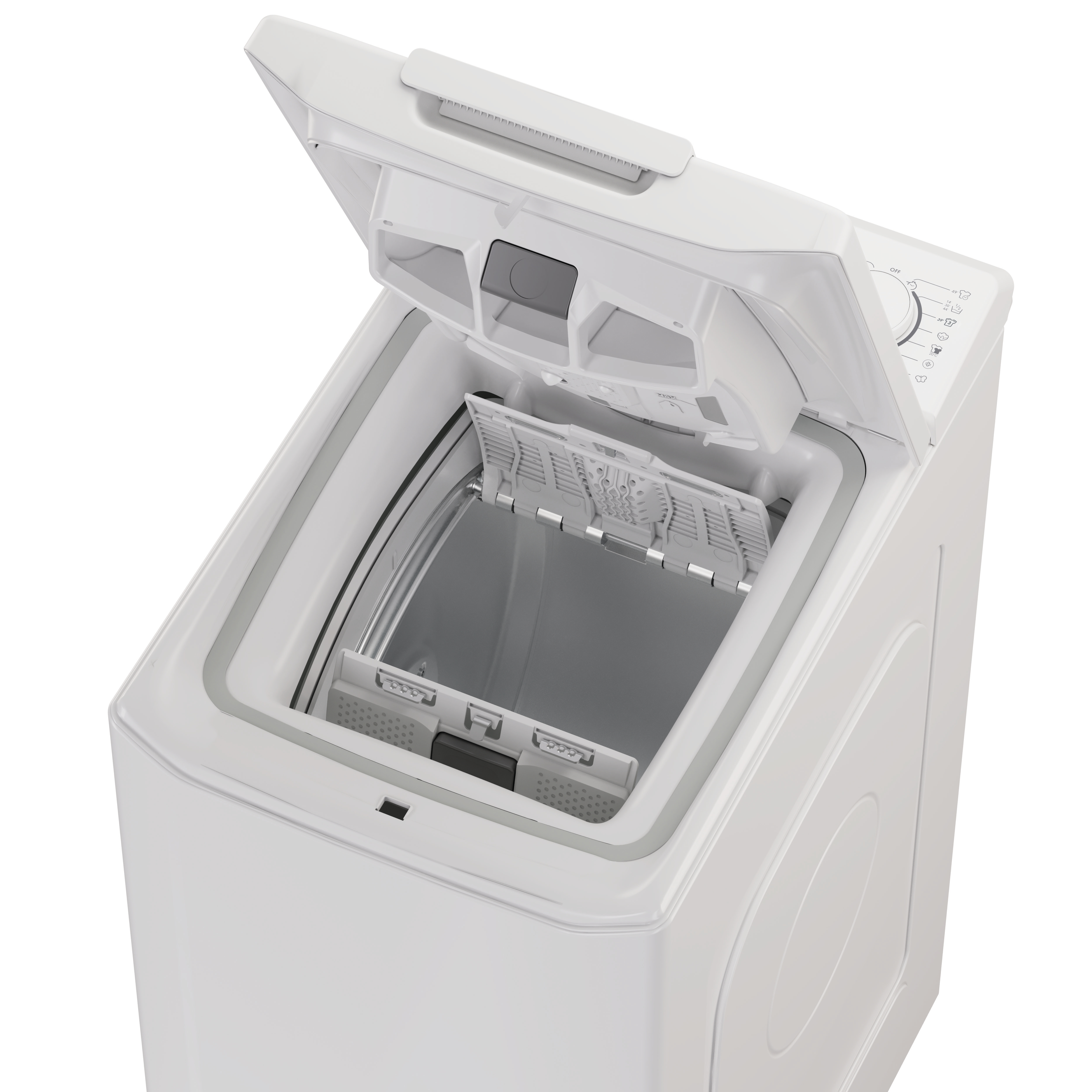 Candy TCA483D2-S Felültöltős mosógép - 8 Kg, 1400 Fordulat/perc, D Energiaosztály