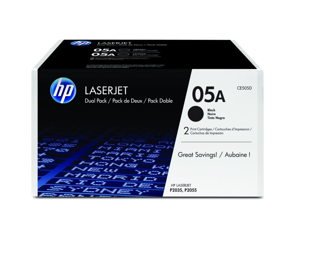 HP CE505D 2-pack fekete toner (05A) HP CE505D 2-pack fekete toner (05A)