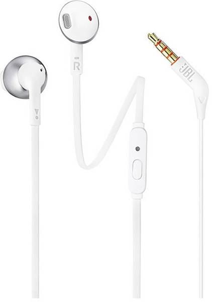 JBL Tune 205 mikrofonos fülhallgató fehér (JBLT205CRM)