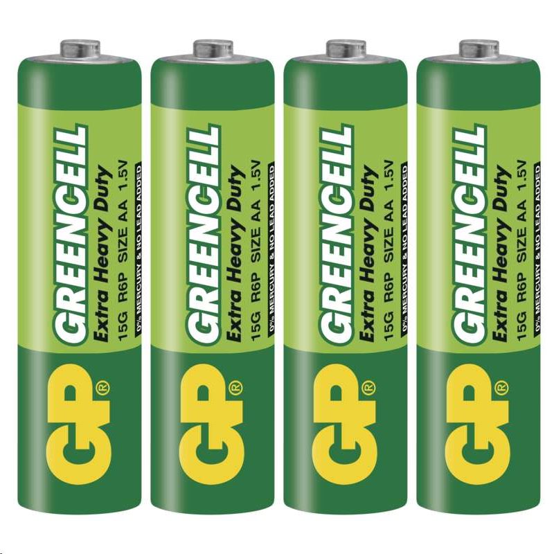 GP 1.5V Greencell ceruza (AA) elem (4db/zsugor)  (B1220)