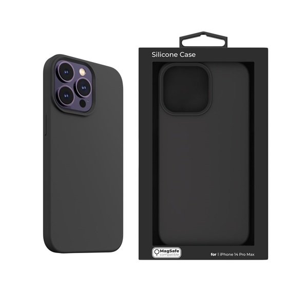 NextOne IPH-14PROMAX-MAGCASE-BLACK iPhone 14 Pro Max fekete szilikon MagSafe hátlap NextOne IPH-14PROMAX-MAGCASE-BLACK iPhone 14 Pro Max fekete szilikon MagSafe hátlap