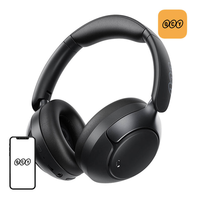 QCY H3 pro ANC vezeték nélküli fejhallgató Fekete 