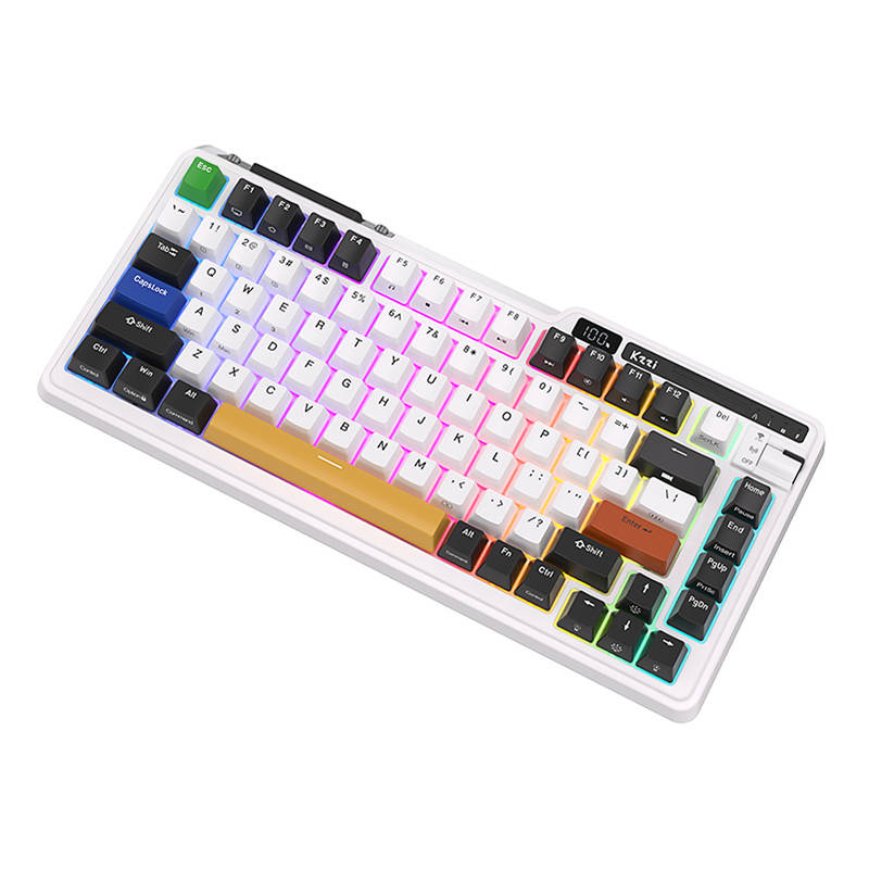 Mechanical keyboard Royal Kludge KZZI K75 pro RGB, Moment Switch (black and white) Mechanical keyboard Royal Kludge KZZI K75 pro RGB, Moment Switch (black and white)