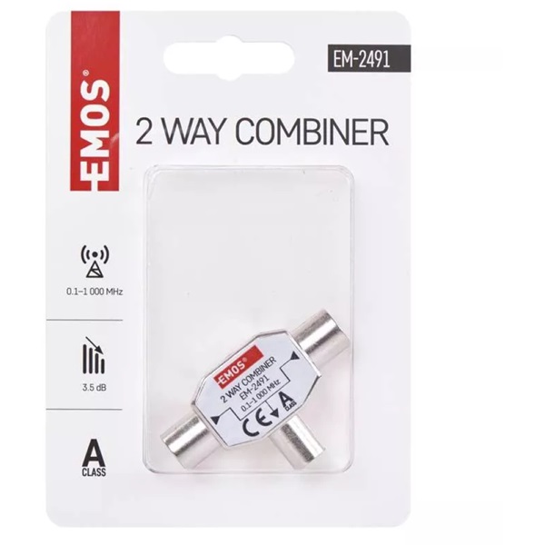 Emos J0197 EU 2491/D193 ferrites háromágú antenna közösítő Emos J0197 EU 2491/D193 ferrites háromágú antenna közösítő