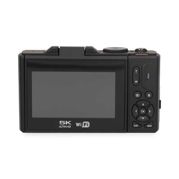 Nedis PCAM2570BK vlogger digitális fényképezőgép / kamera, kihajtható képernyő, 75 MPixel, 5K@15fps, 16 MPixeles CMOS
