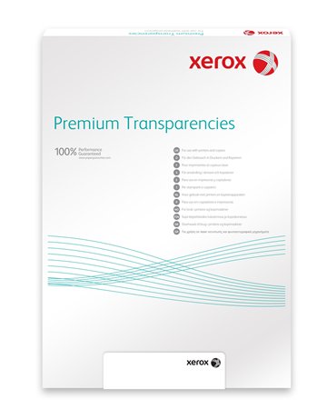 XEROX Fólia, írásvetítőhöz, A4, fekete-fehér és színes lézernyomtatóba, fénymásolóba, lehúzható vezetőcsíkkal, A4,  (FOX96023)