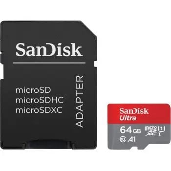 64GB microSDXC Sandisk Ultra CL10 A1 + adapter (SDSQUAB-064G-GN6MA / 215421) 64GB microSDXC Sandisk Ultra CL10 A1 + adapter (SDSQUAB-064G-GN6MA / 215421)